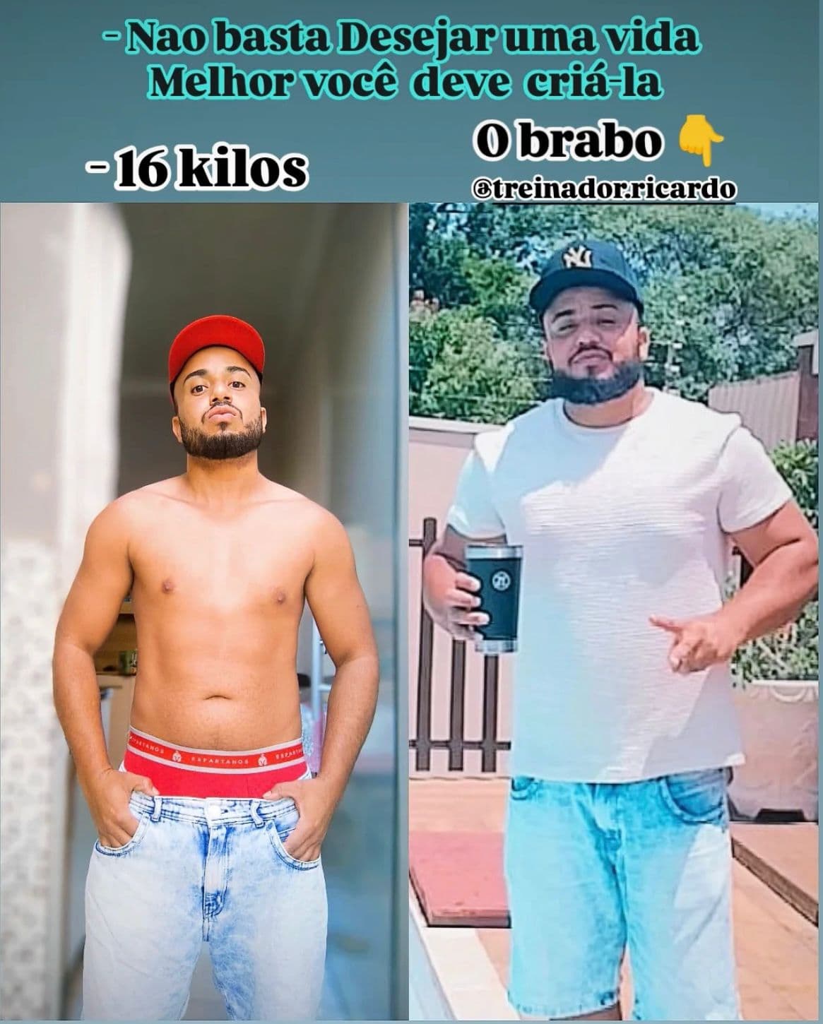 Transformação: -16kg